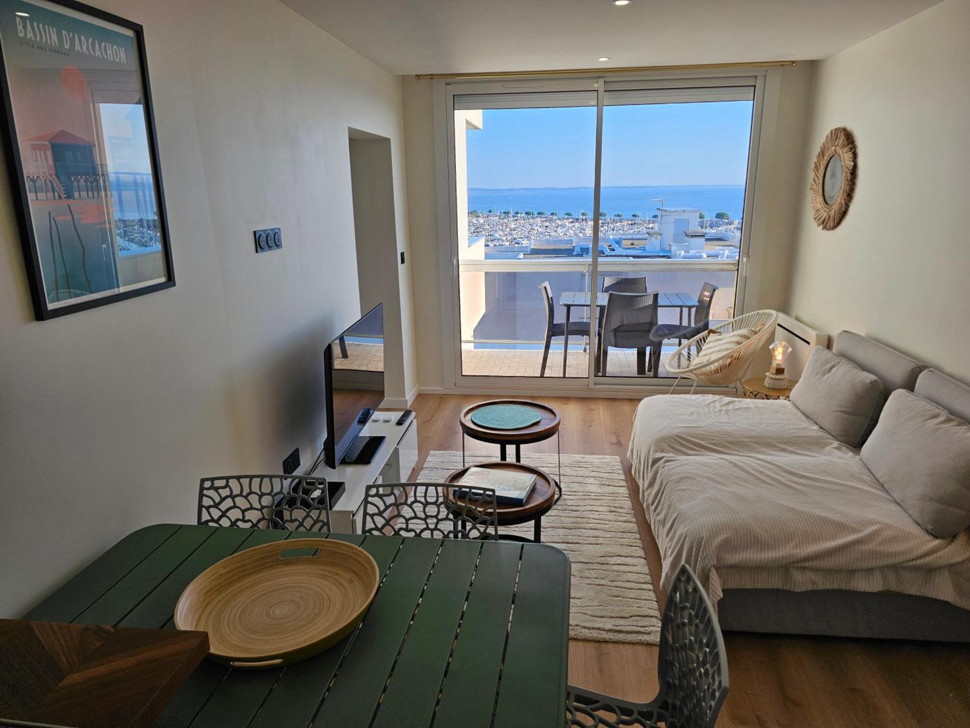 Vue Panoramique Sur Bassin,Piscine Et Terrasse Apartment Arcachon Ngoại thất bức ảnh